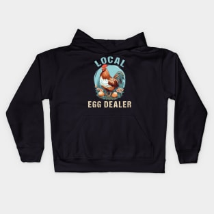 Floral Local Egg Dealer Retro Support Local Egg Farm Animal Kids Hoodie